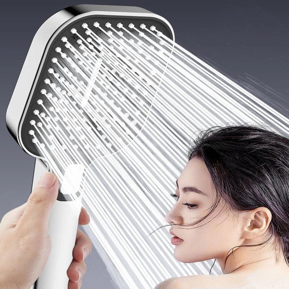Luxury 3 Modes Large Panel Rectangular 120mm Rainfall Shower Head High Pressure Water Saving Shower Mixer Bathroom Accessories Oasis Select