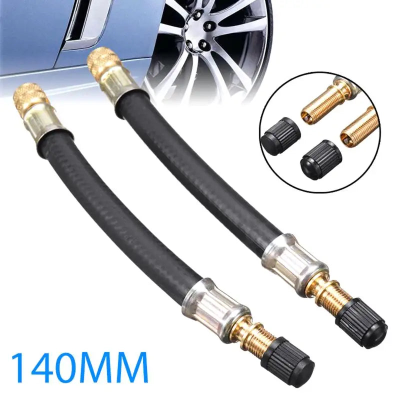 1Pcs Car Wheels Tyre Valve Stems Extensions Tube Adapter Various Braided Flexible Hose Tire Valve Inflatable Rubber Hose Oasis Select