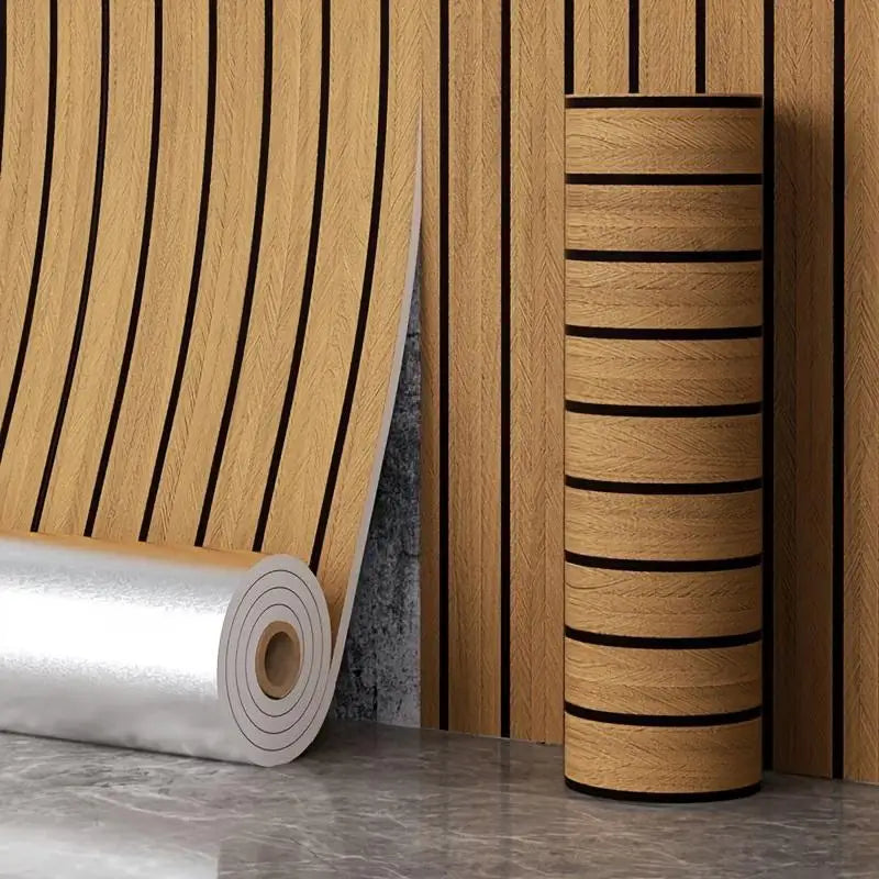 1pcs Thick Brown Grid Peel And Stick Wallpaper Faux Plaid Design Waterproof Ideal For Walls Ceilings Home Decor Oasis Select
