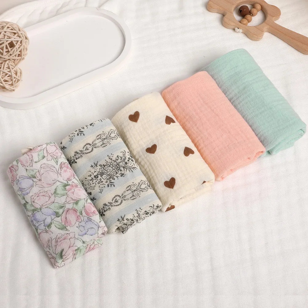 4-Layer Pure Cotton Baby Washcloth Soft Absorbent Square Towels Gauze