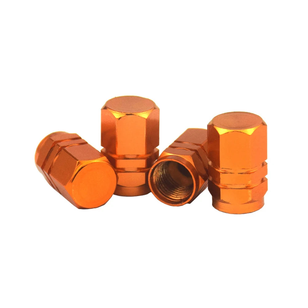 Car Tire Valves Caps Universal Air Caps Cover Aluminum Alloy Tire Valves Stem Caps for Cars SUVs Trucks Motorcycles Bicycles Oasis Select Gold