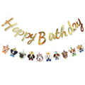 Cartoon Cat Happy Birthday Banner – DIY Paper Garland Decor