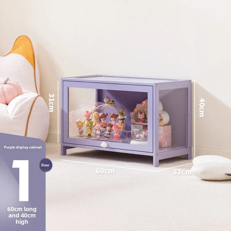 Doll Storage Doll Doll Display Cabinet Transparent Shelf Cotton Plush Display Box Doll Storage Cabinet Oasis Select One floor is 60 long