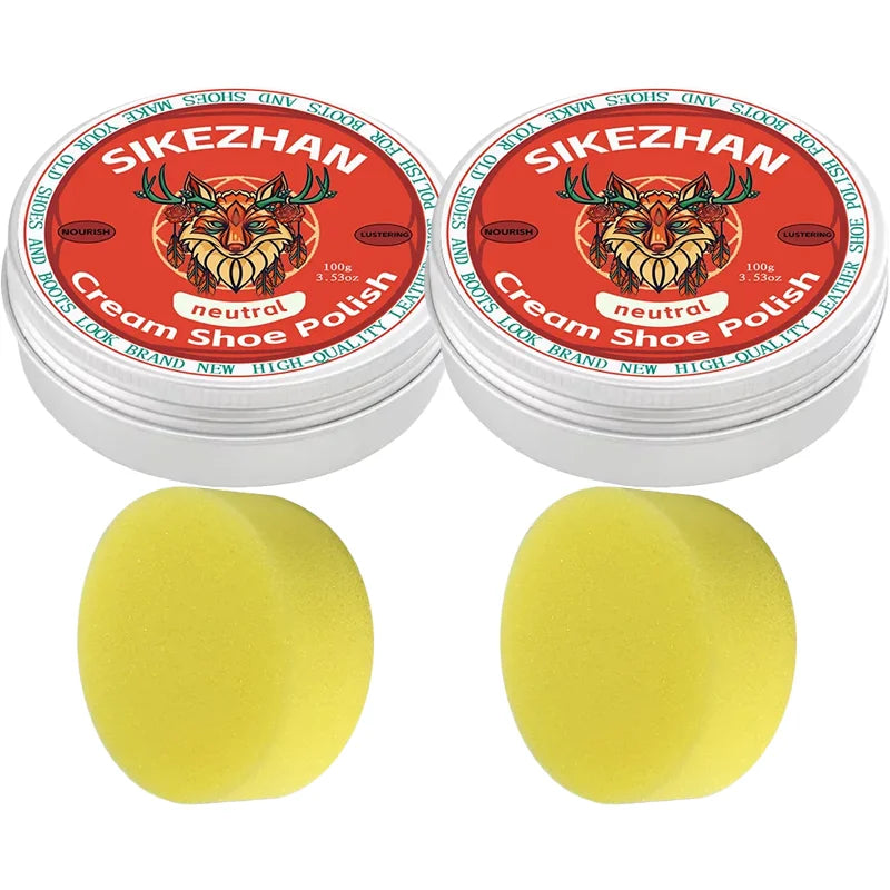 Professional Leather Conditioner & Cleaner Cream: Restores Shine, Prevents Cracks for Car Seats, Sofas, Bags, Jackets, and Shoes Oasis Select 2PCS -200g