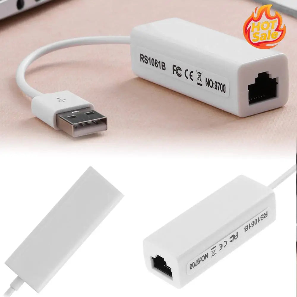 USB 2.0 to RJ45 LAN Ethernet 10/100Mbps Network Adapter WIN7 for Computer Oasis Select
