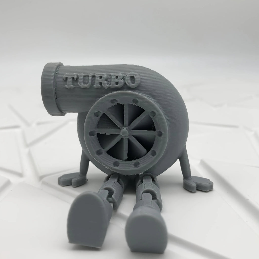 Mini Turbo Character Ornament 3D Printed Articulated Figurin Decor for Desk & Car Display Automotive Fans Model Collectors Gifts Oasis Select Grey turbine