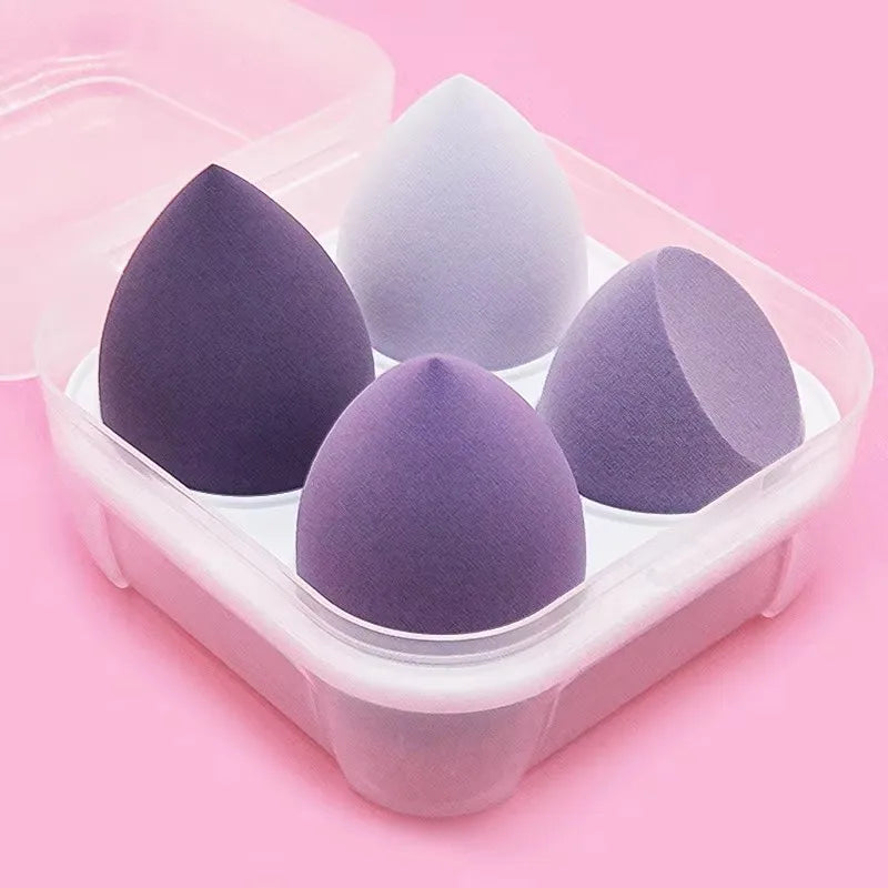 4/8/12/16pcs Makeup Sponge Blender Beauty Egg Cosmetic Puff Foundation Sponges Powder Puffs Women Make Up Accessories Oasis Select 4pcs purple boxes