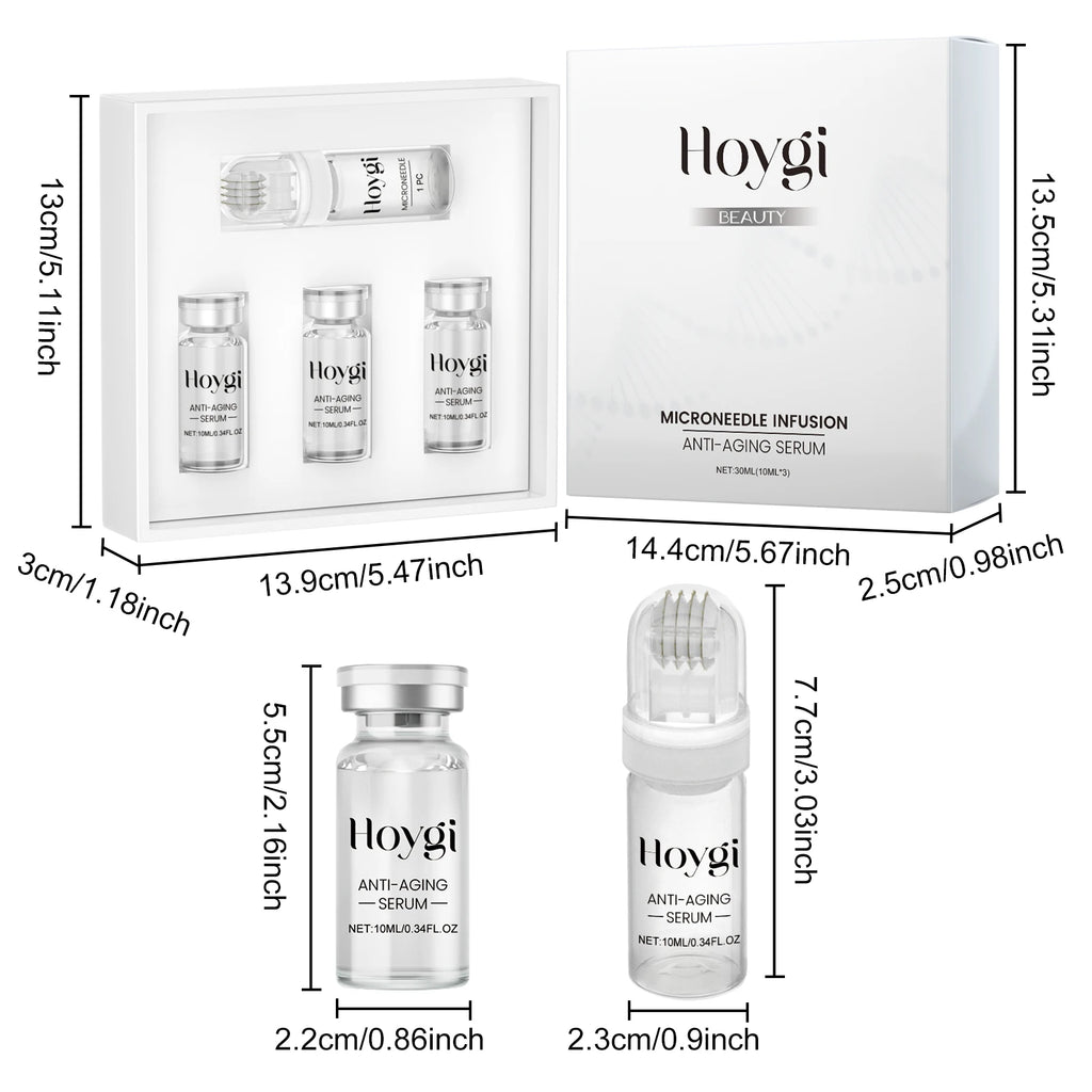 Hyaluronic Acid Essence Skin Care Roller Set Tightening Massage Facial Skin Smoothing Nourishing Improve Rough & Matte Skin Oasis Select