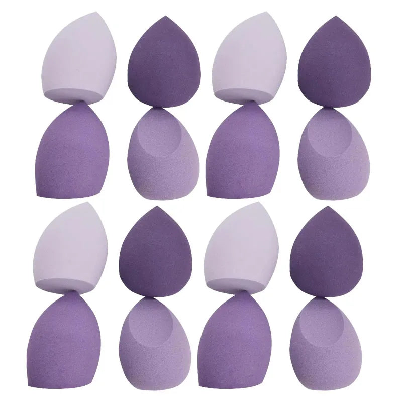 4/8/12/16pcs Makeup Sponge Cosmetic Puff Dry And Wet Combined Cosmetic Egg Women Foundation Powder Puff Bevel Cut Makeup Sponges Oasis Select 16pcs purple
