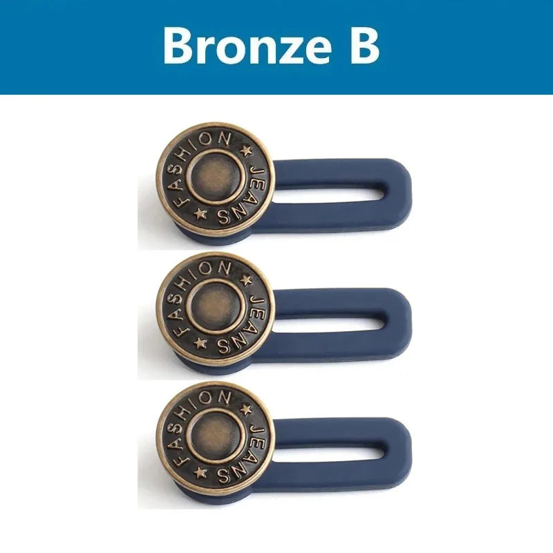 3/6/9pcs Jeans And Pants Button Extenders Universal Wait Expanander For Women And Men Instant Band Extension Solution Oasis Select 3pcs Bronze B