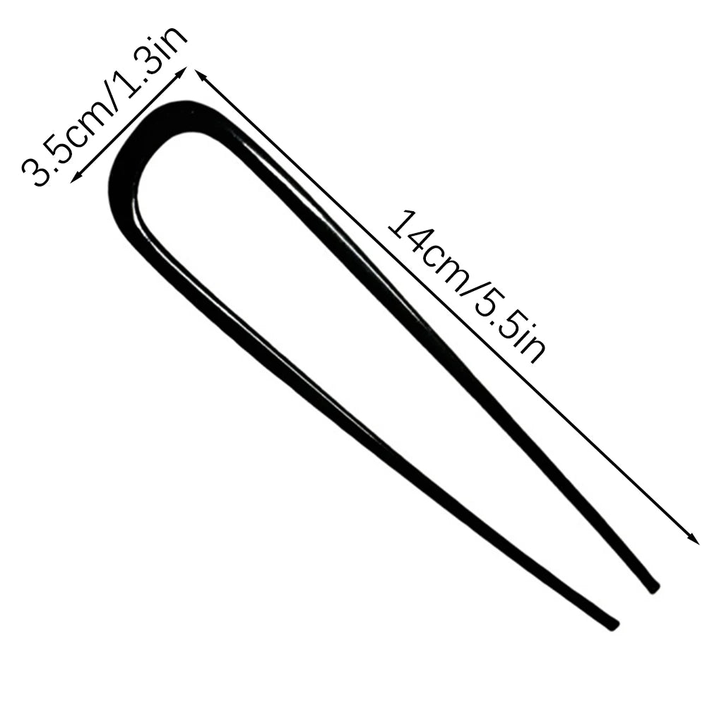U-Shaped French Hair Pins – Colorful Metal Hair Sticks for Women