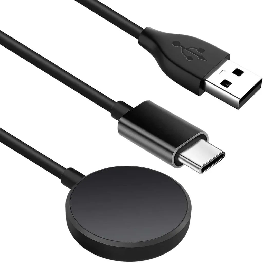 USB-C Samsung Galaxy Watch Charger – Watch 6/5/4/3 Fast Charge Smartwatch Charger Oasis Select black
