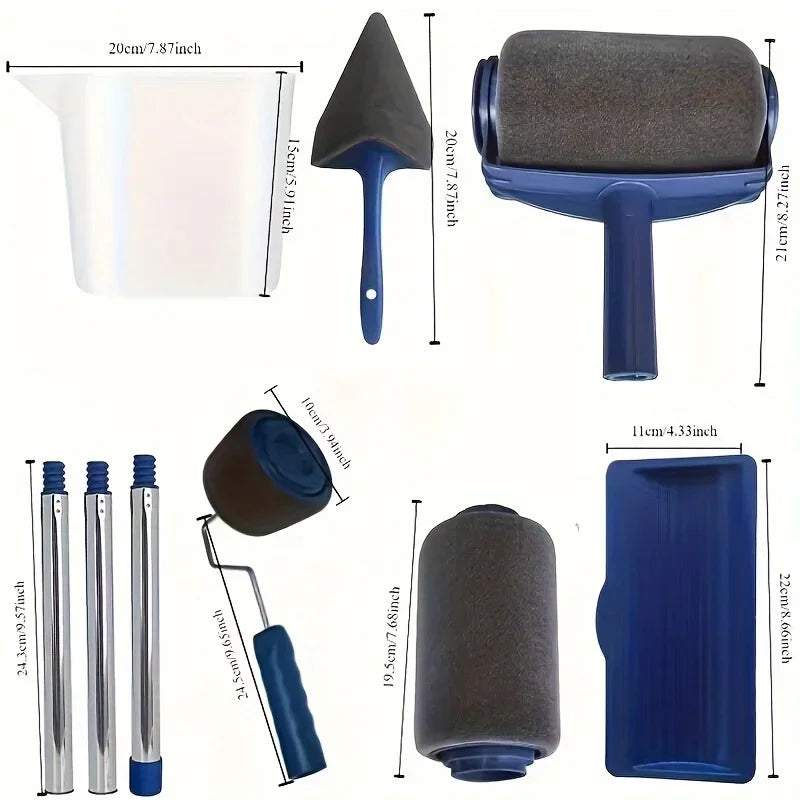 5-piece Set Multifunctional Paint Roller Angle Brush Handle Tool Wall Paint Roller DIY Household Easy-to-operate Paint Brush Oasis Select