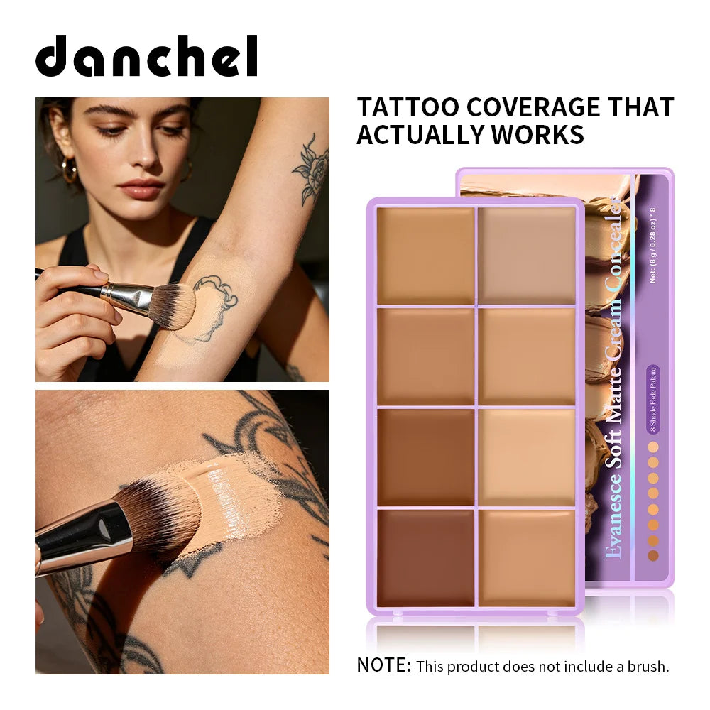 8 Shade Cream Concealer Palette Waterproof Full Coverage Multi-Function Cream Blemishes & Cover Long-Lasting Korean Makeup Oasis Select