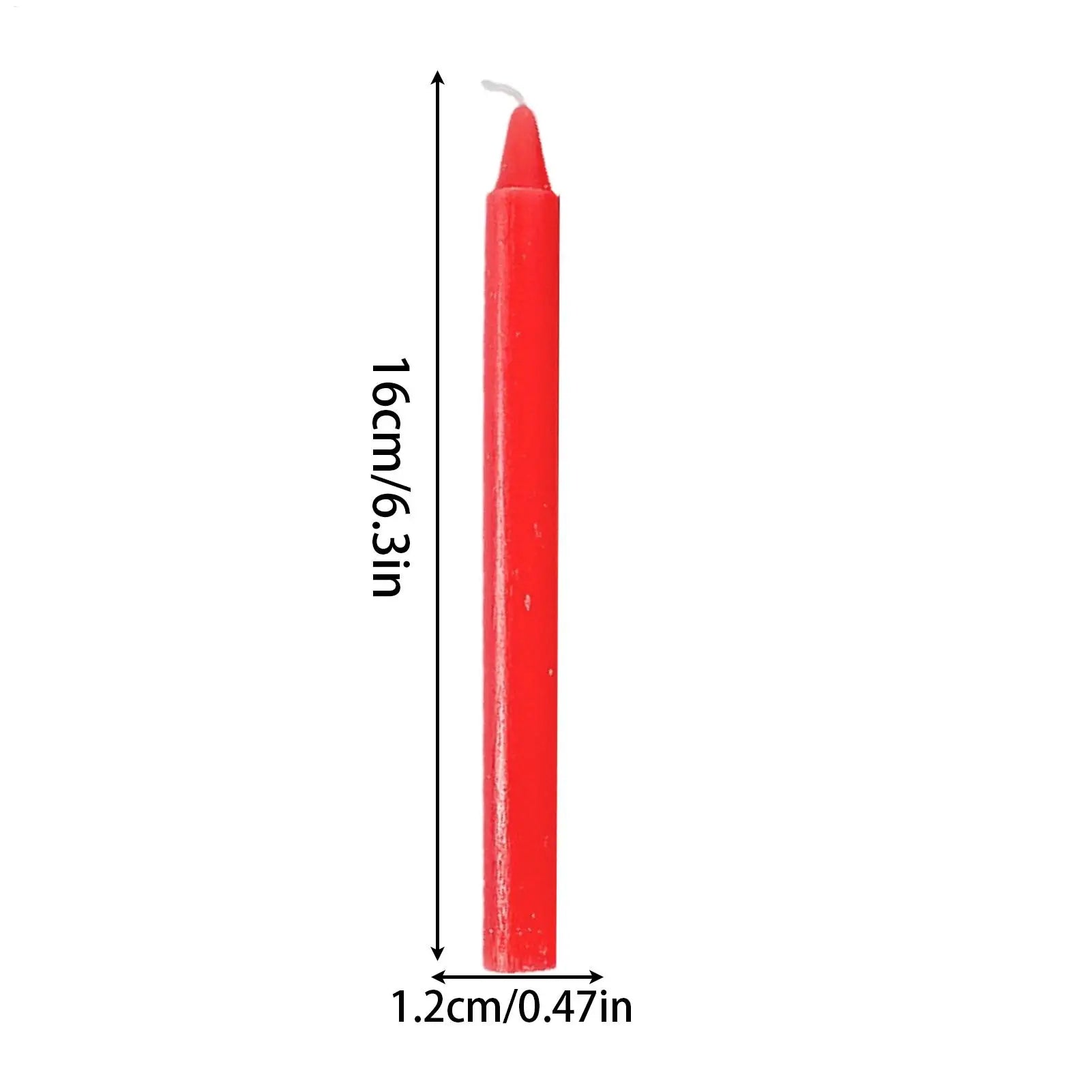 Survival Candles 10X Natural Wax Unscented Candle Red/White Survival Supplies Short Taper Candles for Wedding Blessing Home Oasis Select