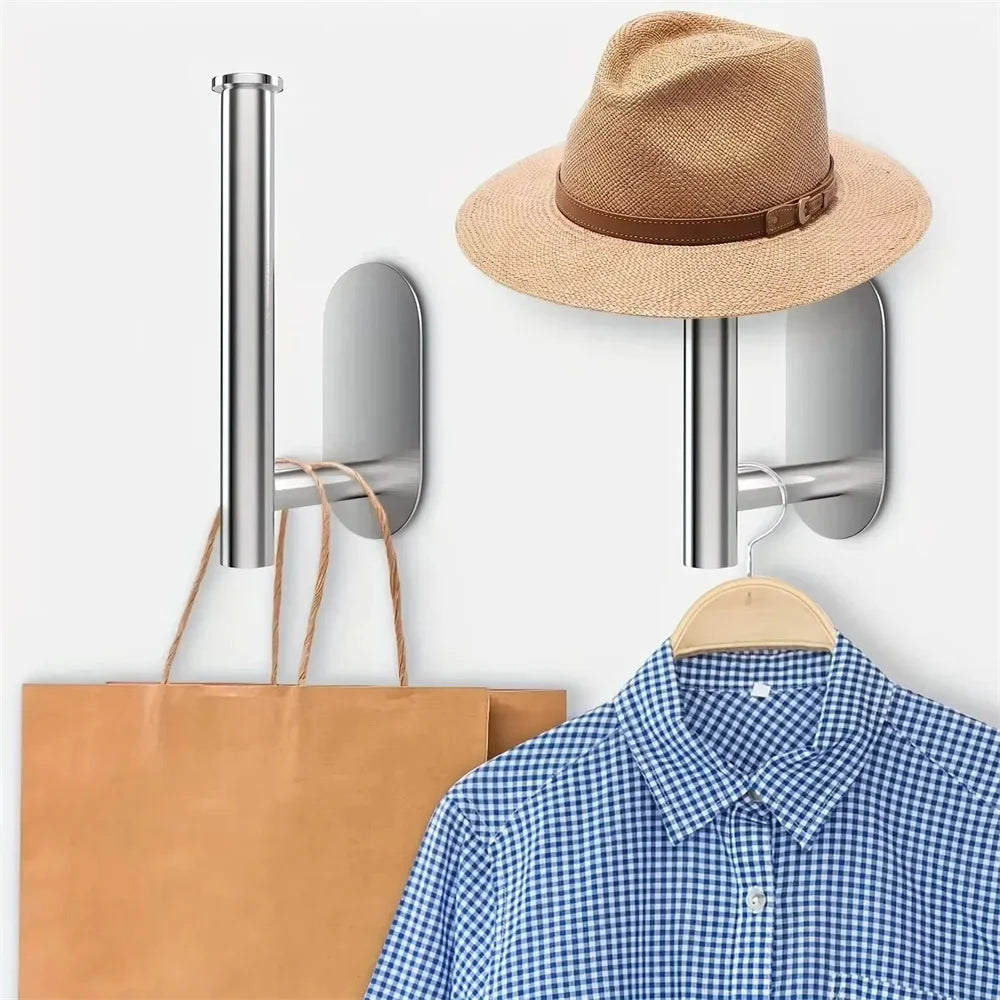 Punch-Free Stainless Steel Wall Hook | Hat & Cap Organizer