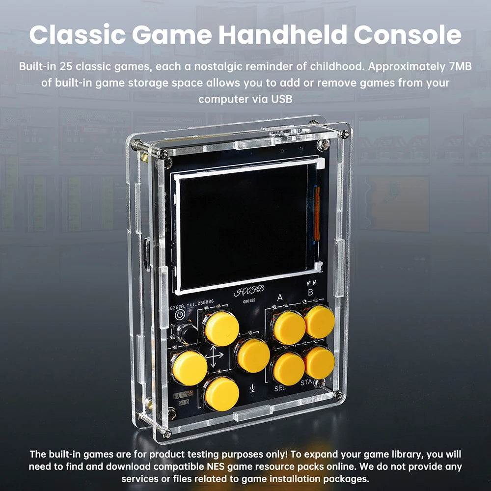 Game Console Electronic DIY kit Handheld Device Weather Display and Clock XiaoZhi AI Robot Soldering Practice Game Console kit Oasis Select