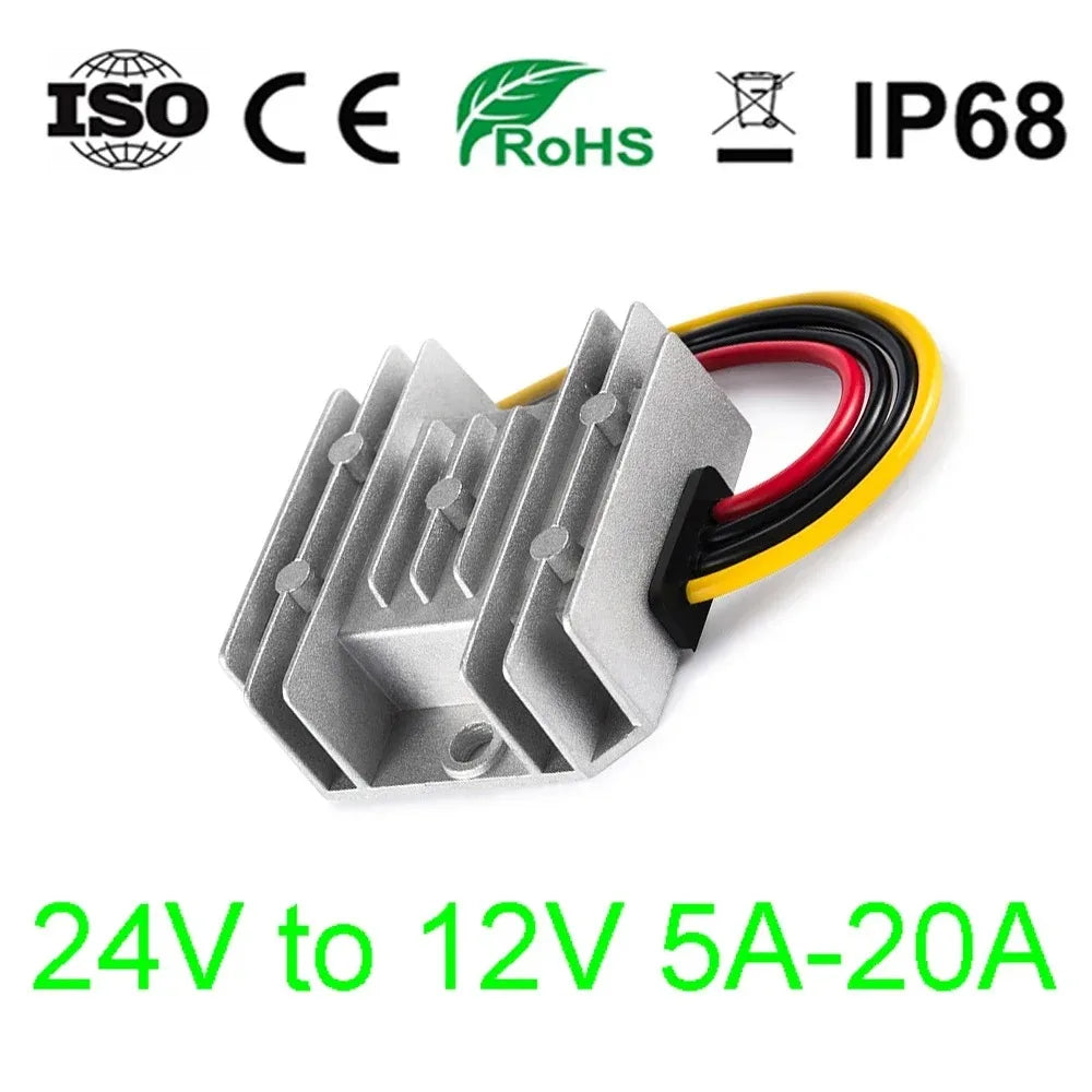 DC 24V to DC 12V 24 Volt to 12 Volt 5A-20A Buck Module Step Down Voltage Regulator Buck Converter for Cars Oasis Select