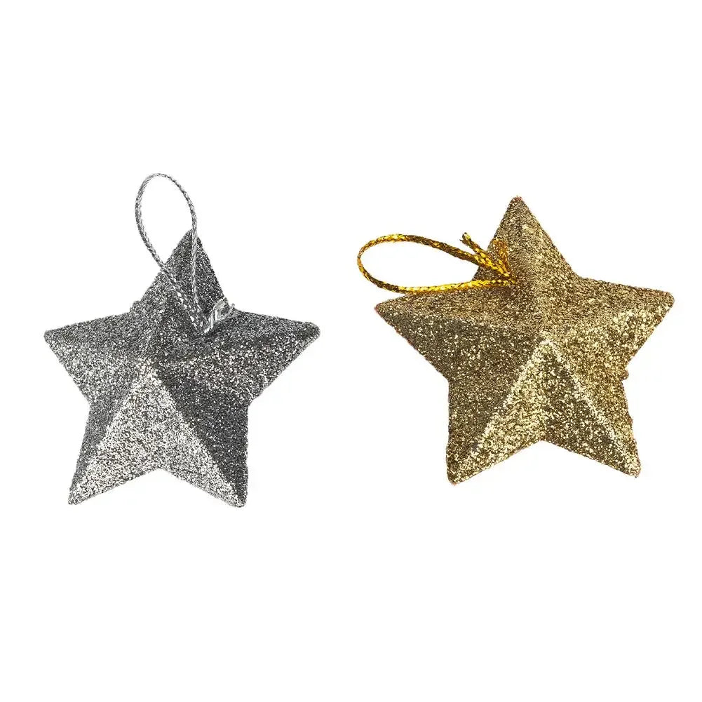 Christmas Tree Hanging Ornaments with Star and Pentagram Pendant Styles for Party Decoration and Seasonal Home Use Oasis Select