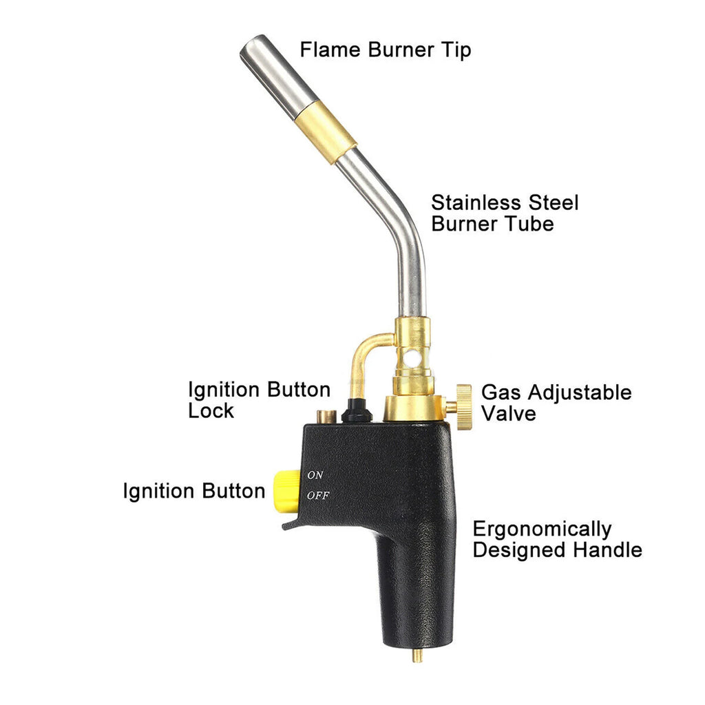 Welding Torch Adjustable TS8000 Trigger Brass Mapp Gas Torch High Propane Adjustable Oasis Select