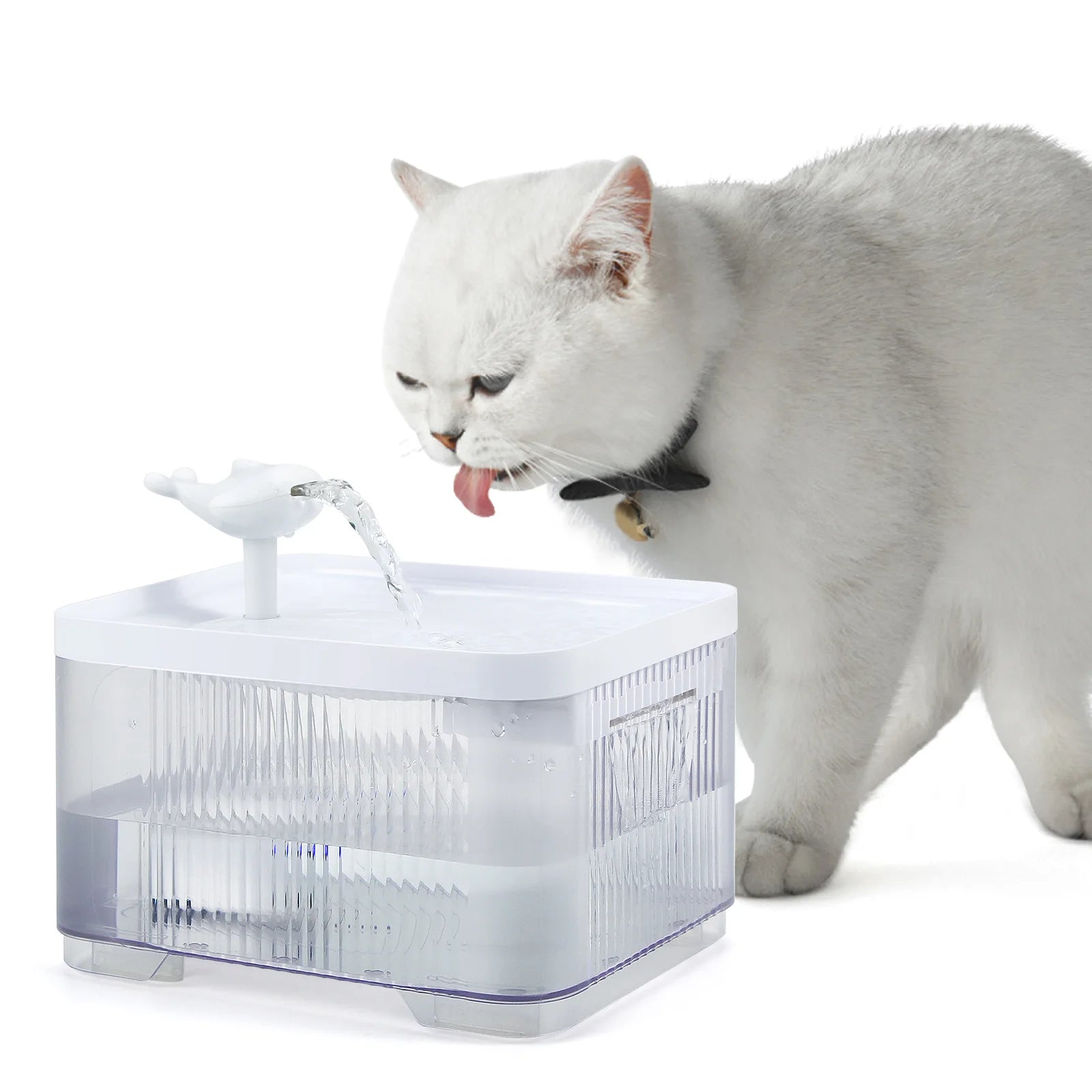 Cat and Dog Pet PP Water Dispenser with Filter, Automatic Circulation, Silent Water Dispenser, 2.5L Power-off When Out of Water Oasis Select