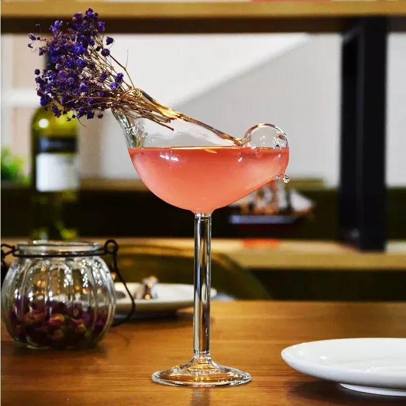 INS Creative Bird Molecular Smoked Cocktail Glass Goblet Bar Disco Nightclub Party DIY Decorate Champagne Flutes Funny Wine Cup Oasis Select