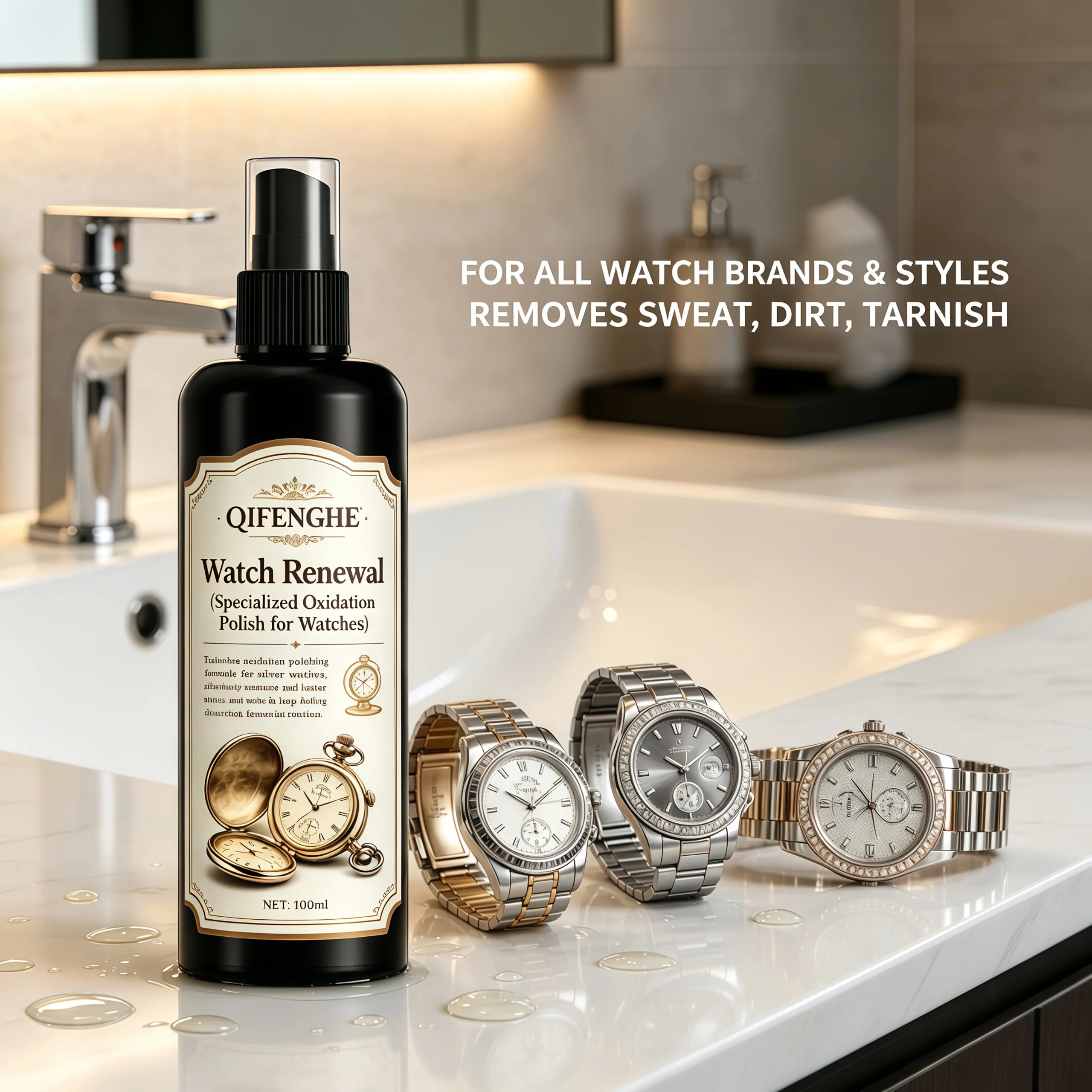 Universal Watch Renewal Spray – Anti-Tarnish Metal Polish Watch Care Spray Oasis Select