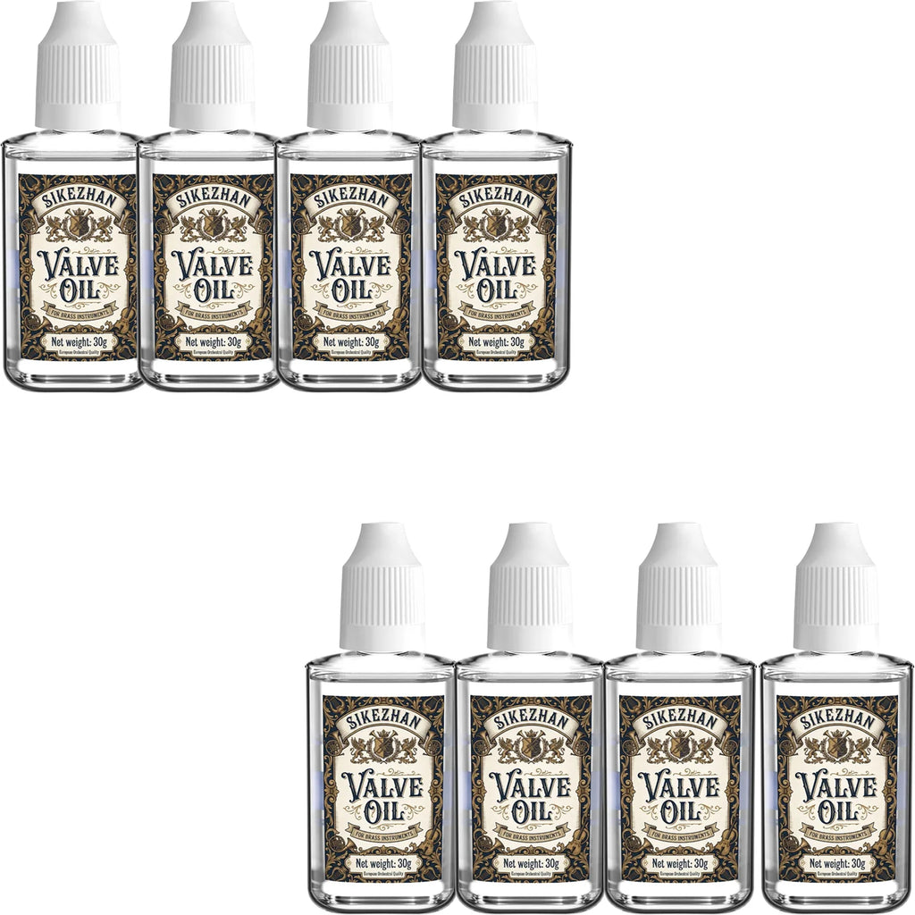 Professional Brass Instrument Valve Oil for Trumpet Trombone Tuba Long Lasting Piston Lubricant Smooth Action Fast Response Care Oasis Select 8pcs