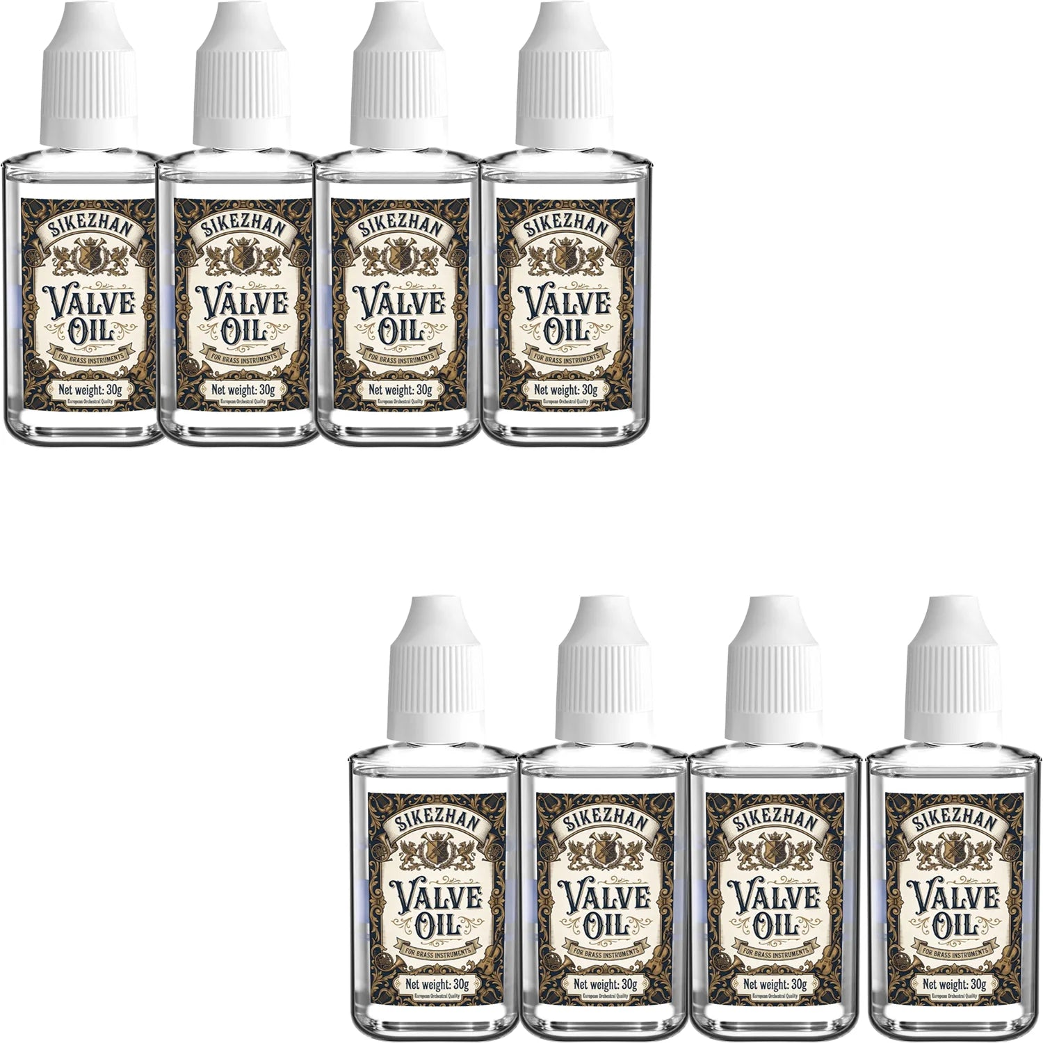 Professional Brass Instrument Valve Oil for Trumpet Trombone Tuba Long Lasting Piston Lubricant Smooth Action Fast Response Care Oasis Select 8pcs
