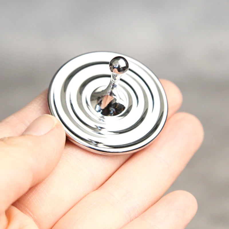 Zinc Alloy Enchanting Teardrop Fidget Spinner - Rotating Desk Top Stress Reliever for Adults and Children, Unique Gift Oasis Select Silver