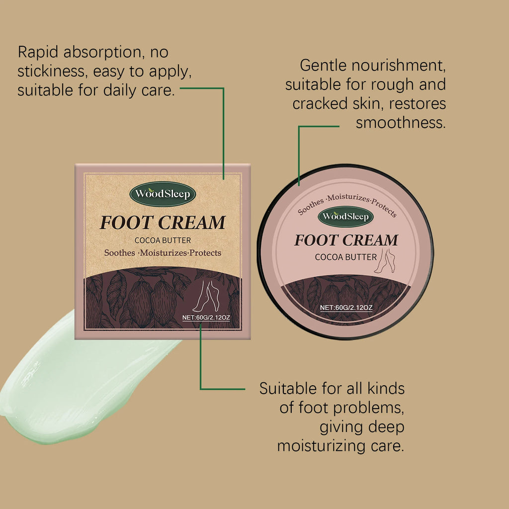 WOODSLEEP Exfoliating Foot & Hand Cream – Moisturising 60g