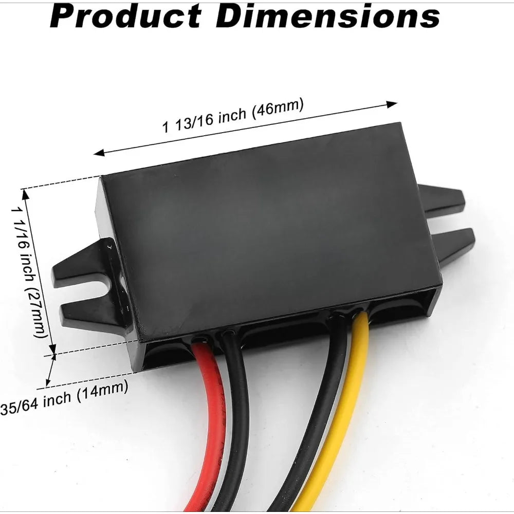 DC To DC 12V/24V Step Down To 5V 3A 15W Converter Waterproof Buck Module Power Adapter For Car Radio Dash Cam GPS Navigation Oasis Select