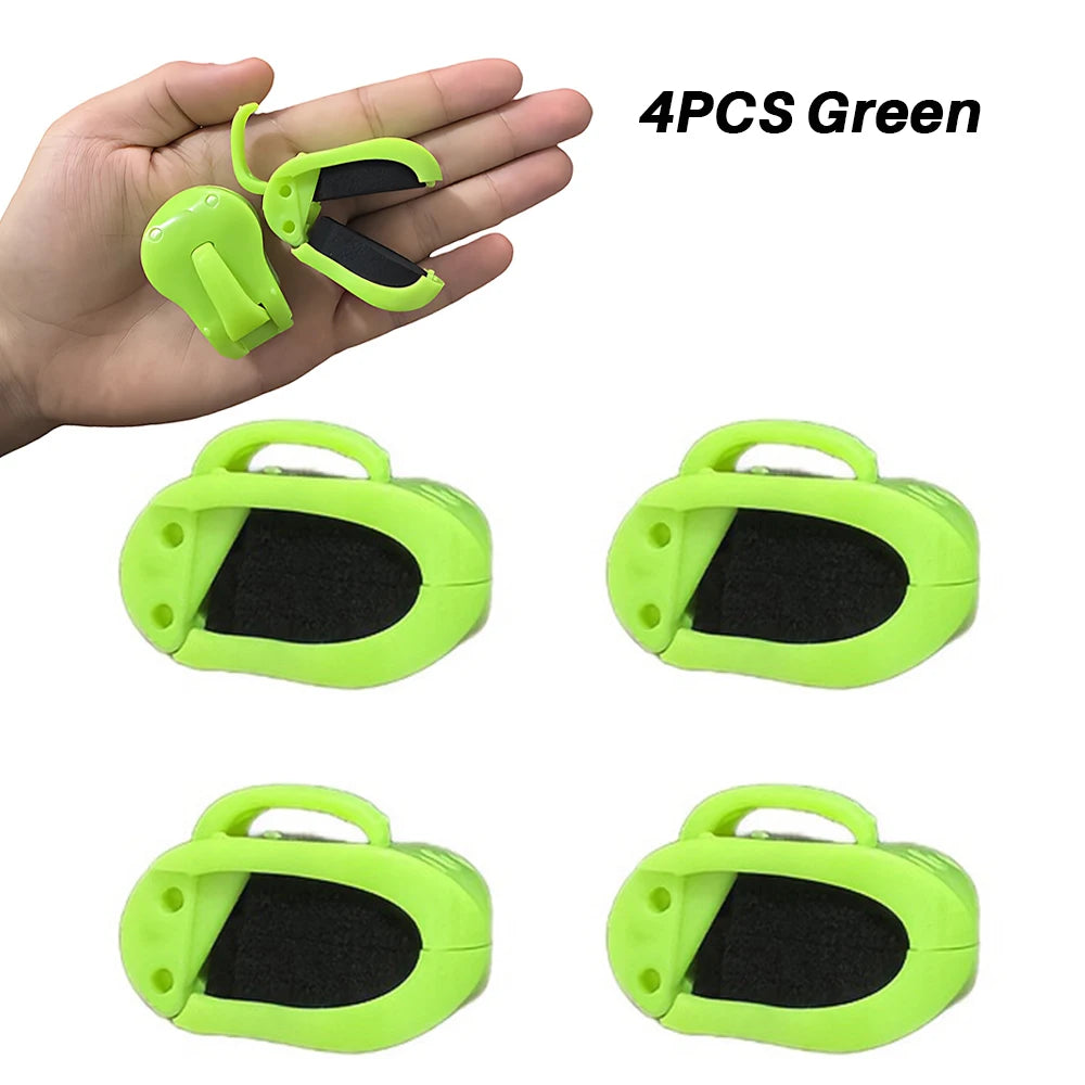 2/4pcs Quick-Attach Fishing Rod Clip - Tool-Free 1-Hand Holder for 2-Piece Freshwater Rods, Secure Grip Tackle Organizer Oasis Select 4pcs Green