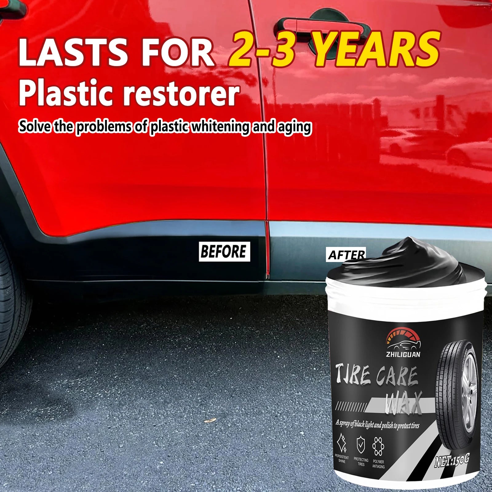 Tire Shine Wax – Durable Gloss & UV Protection for Tires