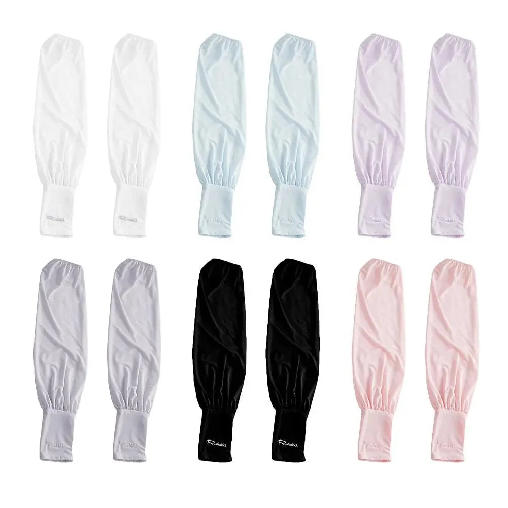 Summer Loose Sunscreen Driving Ice Silk Sleeve Female Long Length UV Protection Arm Arm Glove Sleeves Super Soft Breathable Oasis Select