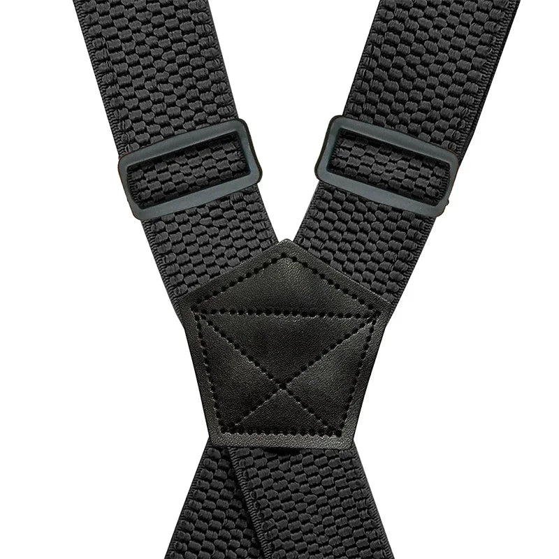 Heavy Duty Work Suspenders for Men – X-Back Adjustable Elastic