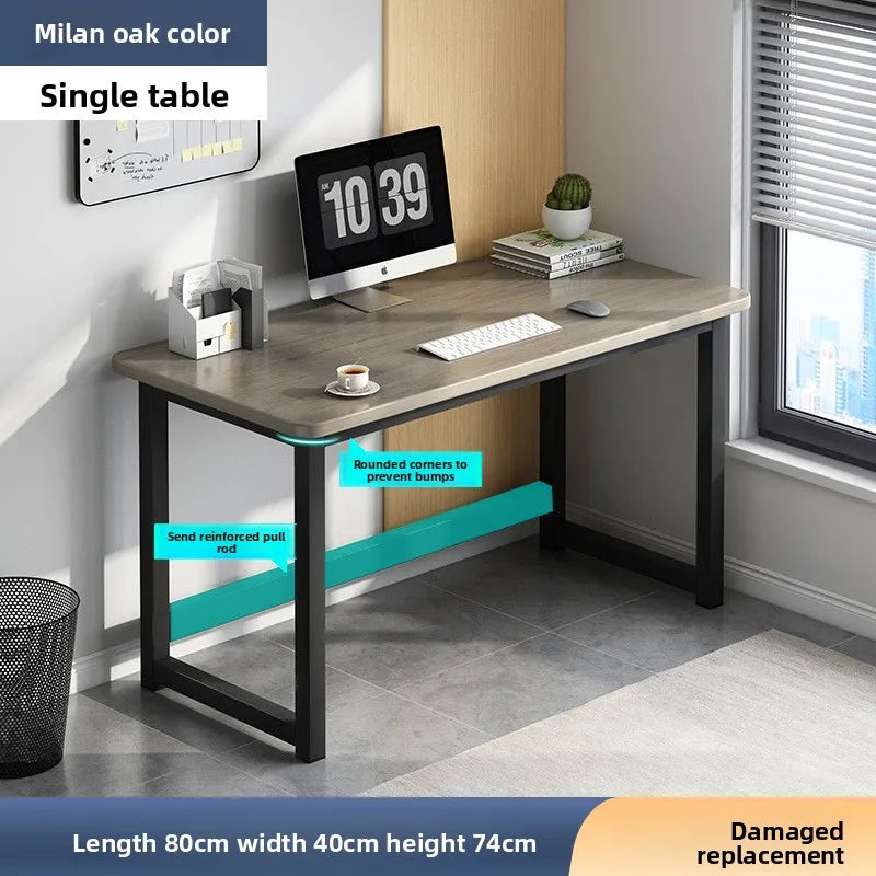 Computer desk Desktop study desk Long workbench E-sports table and chair desk Oasis Select Milan Oak-80cm