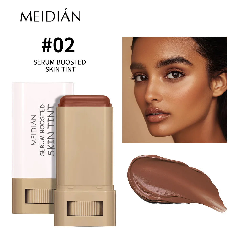 1/2PCS Skin Tint Stick Waterproof Nourishing Solid Tinted Serum Foundation Balm Face Tinted Face Contour Stick Face Makeup Oasis Select Color 2x2pcs