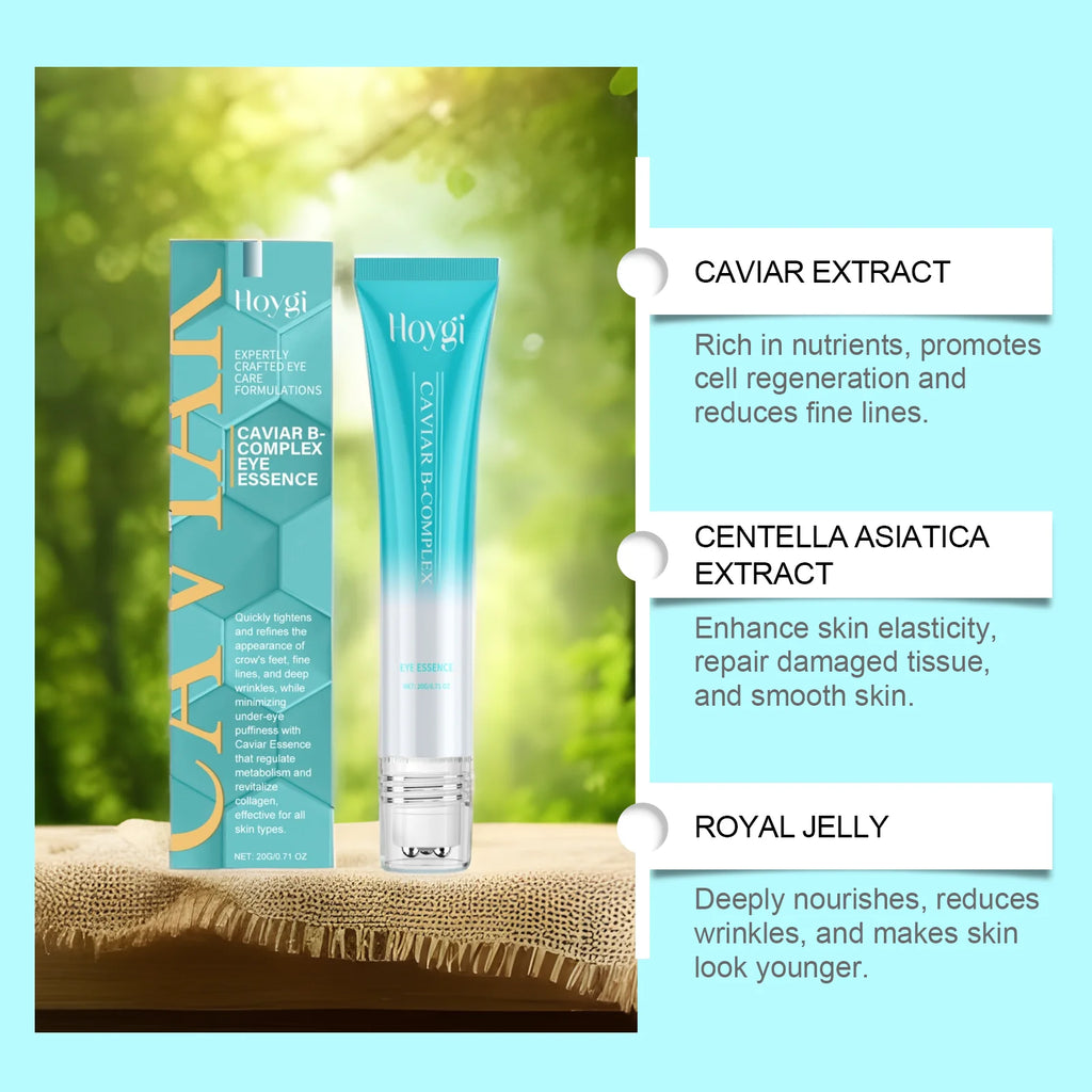 Caviar B-Complex Eye Essence Remove Dark Clrcles Anti Puffiness Smoothing Fine Lines Moisturize Skin Around the Eye Serum Oasis Select