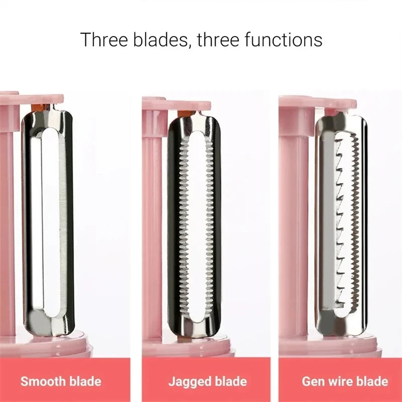 3-in-1 Stainless Steel Vegetable & Fruit Peeler with Grater Vegetable Peeler Oasis Select
