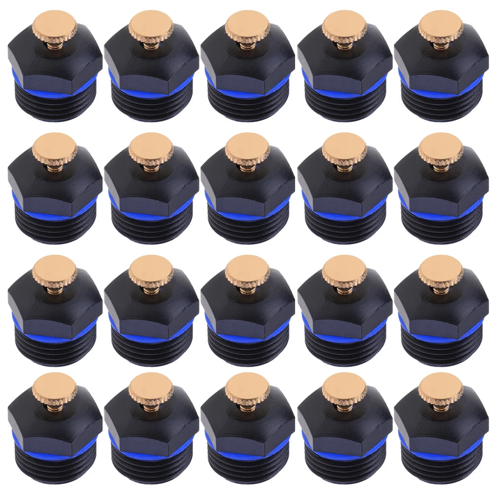 20pcs 1/2'' Garden Micro Sprinklers Adjustable Green Dripper Nozzle Agricultural Plastic Save Water Portable for Industrial Lawn Oasis Select
