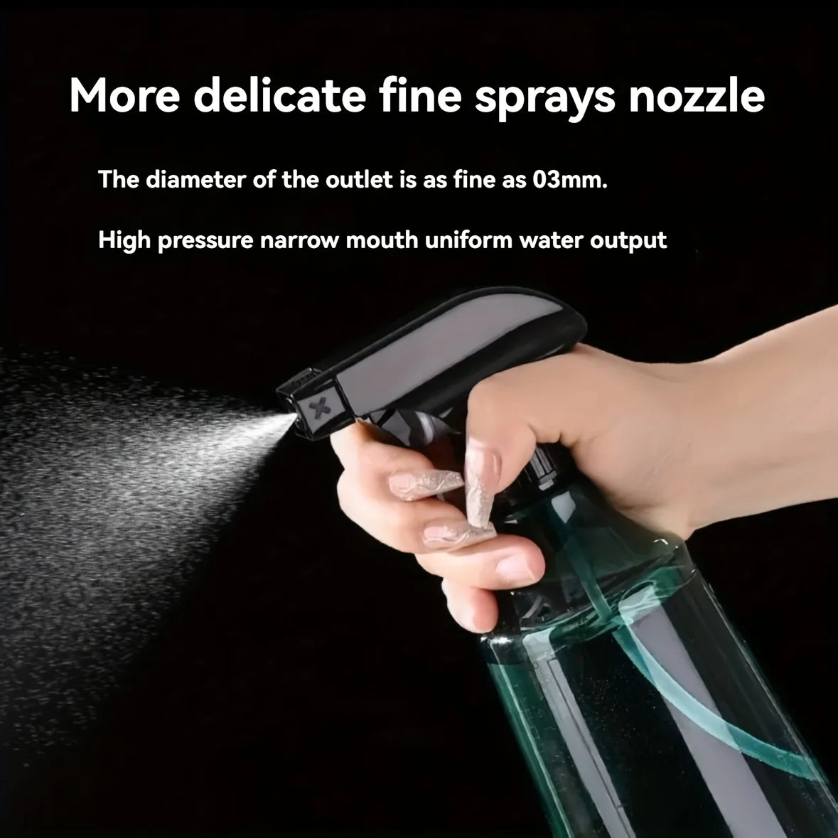 1pc transparent plastic pressure spray bottle - dual-mode DC/spray, suitable for watering plants and household disinfection Oasis Select