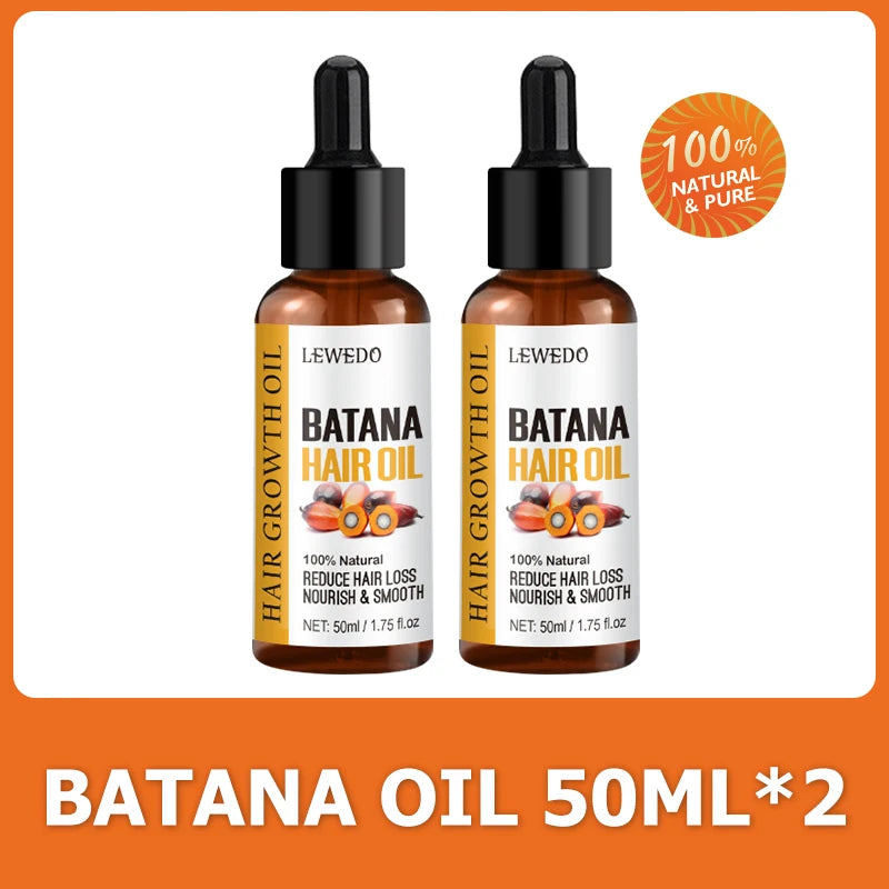 Lewedo Naturals Batana Oil Fast Hair Growth for Men Women Pure Batana Oil Nourish Shiny Hair Healthy Hair Care Anti Hair Loss Oasis Select 2pcs batana oil