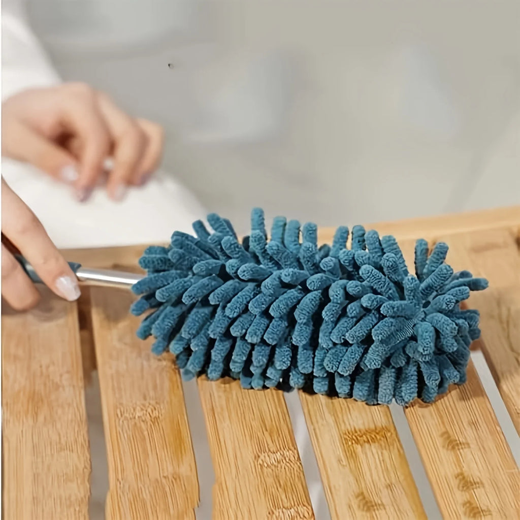 4-Pack Chenille Microfiber Duster Refills with Expandable Handle, Reusable & Washable, Soft Bendable Dry Dusters for Home & Car Oasis Select