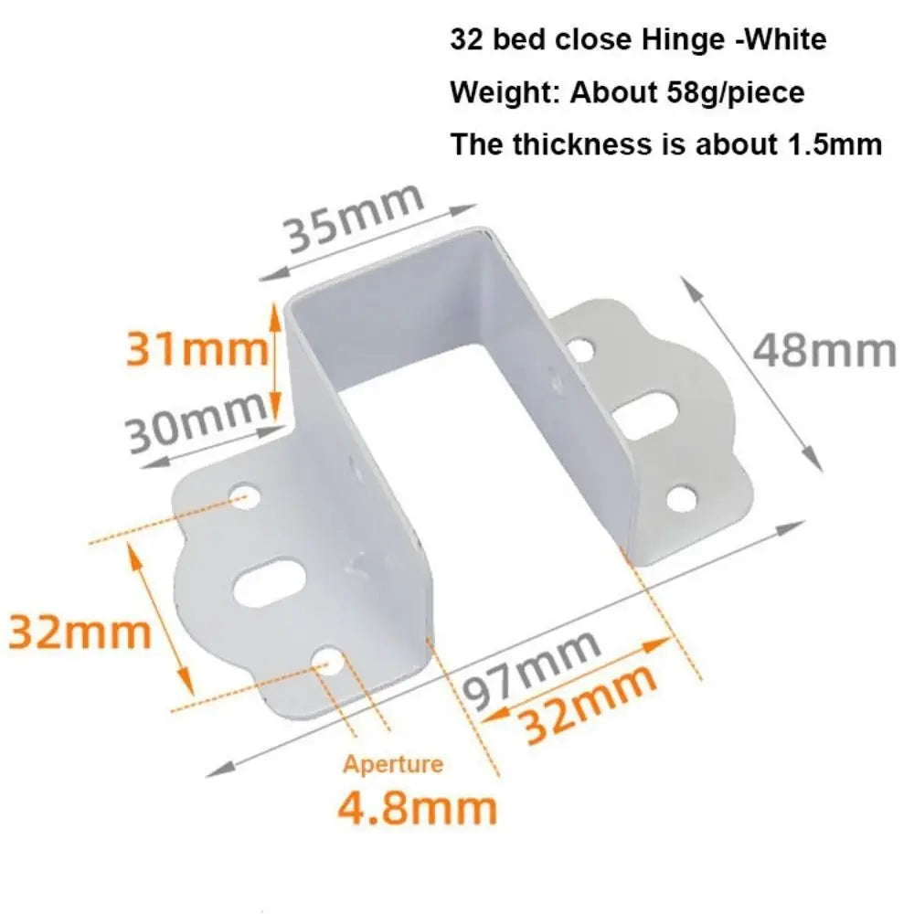 Thickened Bed & Furniture Hinges | 11 Styles with Screws