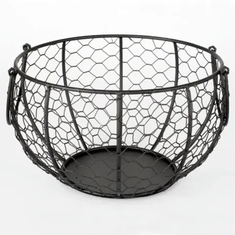 Ceramic Egg Baskets Fruit Baskets Sundries Blue Ceramic Kitchen Shelves Creative Storage Iron Woven Baskets Ironwork Storage Oasis Select