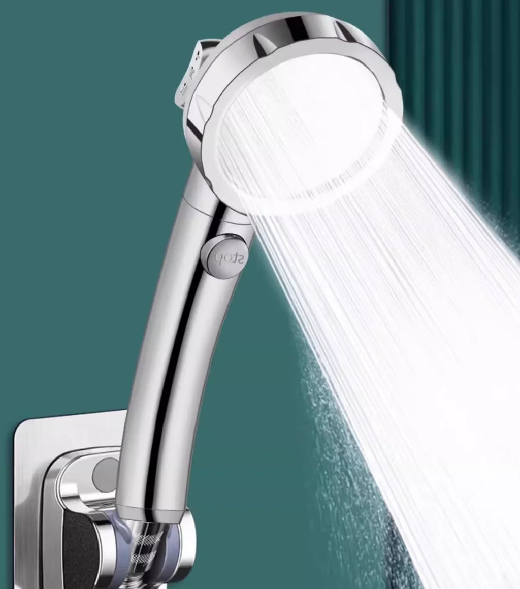 New High Pressure 4 Modes Adjustable Shower Head One Key Stop Water Saving Sprayer Rainfall Bath Showerhead Bathroom Accessories Oasis Select
