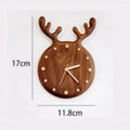 Nordic Solid Wood Table Clock Can Be Hung on The Wall Japanese Modern Ornament Clock with Simple Antlers Oasis Select A small 17cm