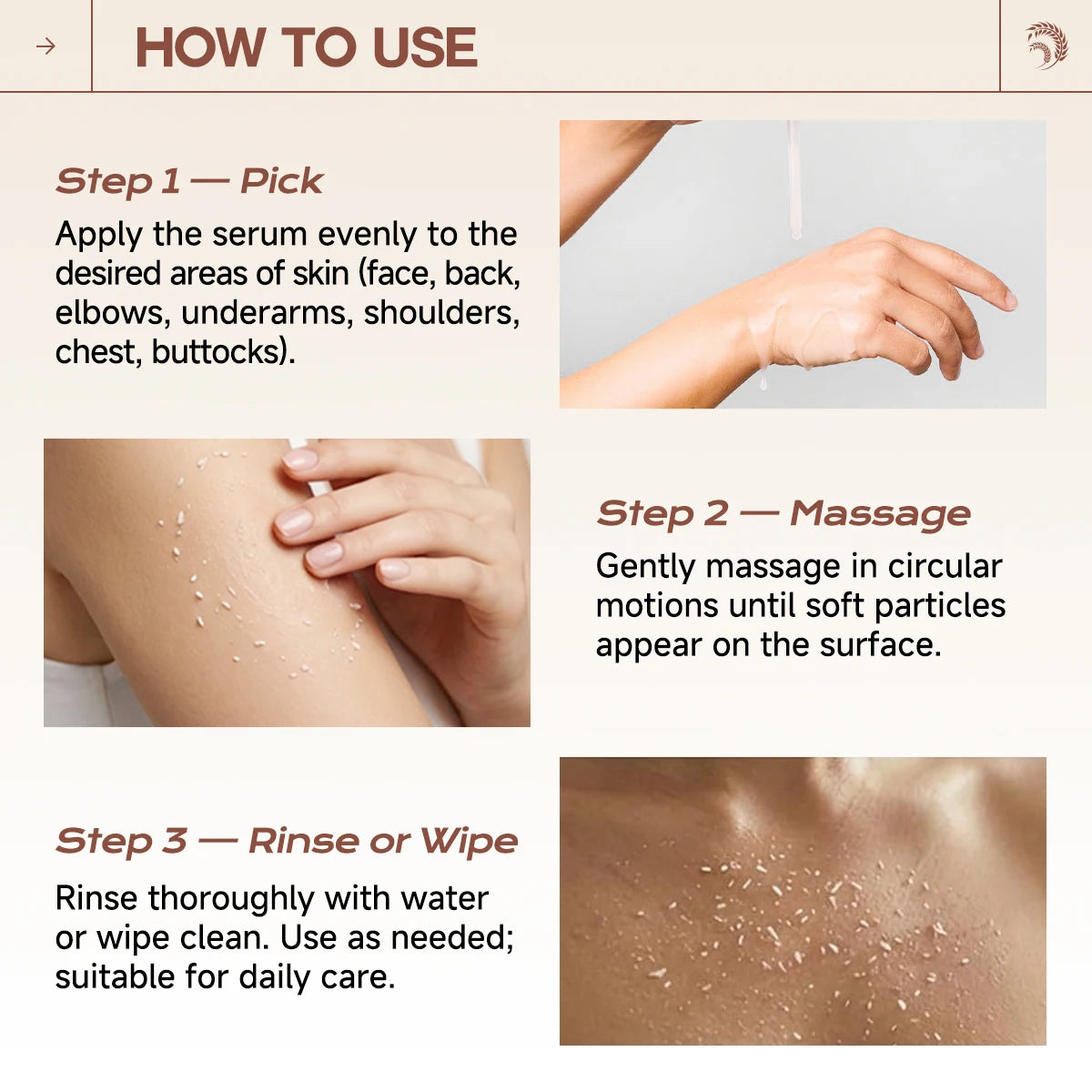 Rice and black rice exfoliating gel deeply cleanses, moisturizes, and removes surface dirt. Oasis Select