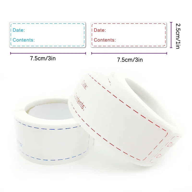 125pcs Removable Freezer Labels, 1 x 3 Inch Storage Stickers, Refrigerator Freezer Paper Label Easy Clean Leaves No Residue Oasis Select